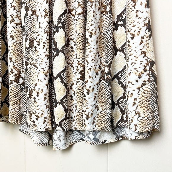 Anthropologie Maeve Juno Printed Dress XS reptile snake neutral beige snakeskin - Picture 5 of 14